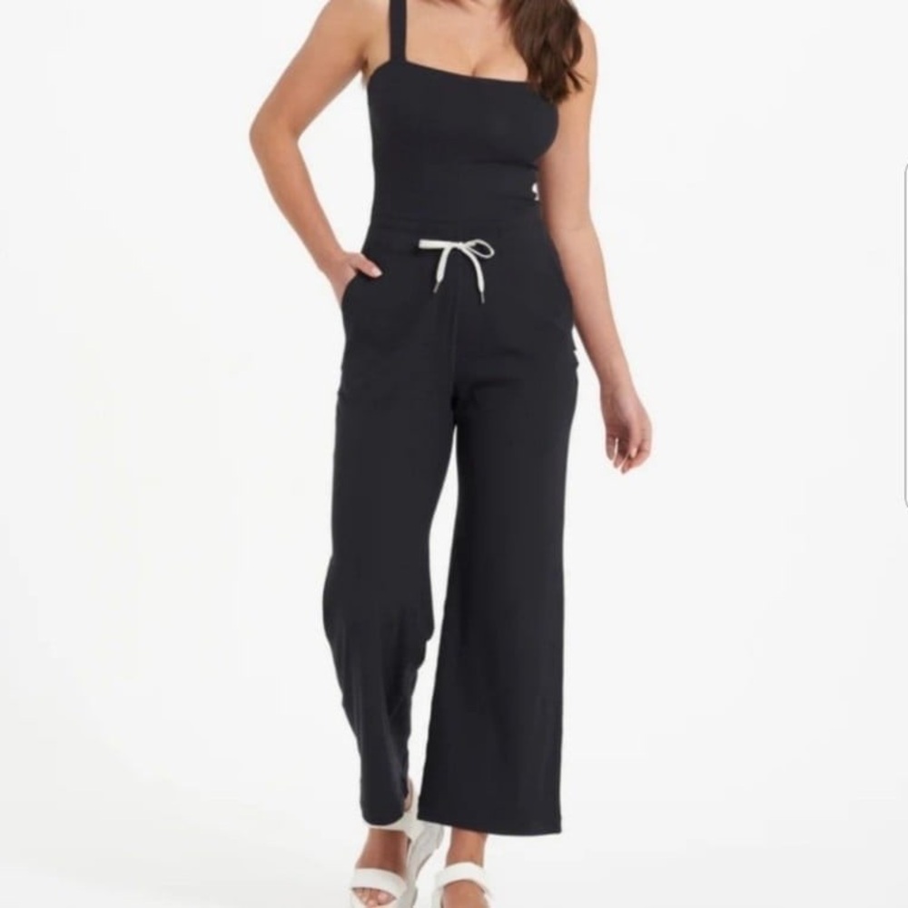 Vuori Black Mudra Ribbed Jumpsuit